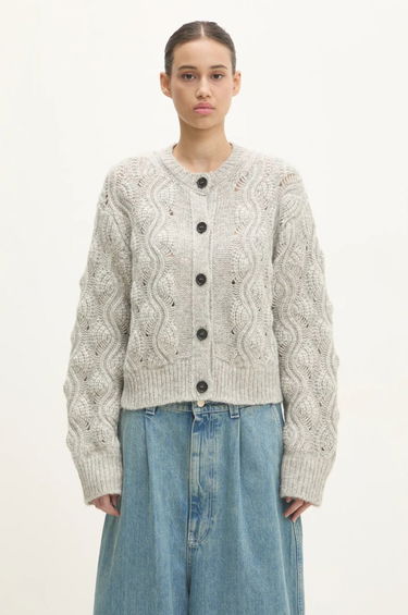 Sveter Samsoe Samsoe Knitted Cardigan Šedá | F24400095, 0