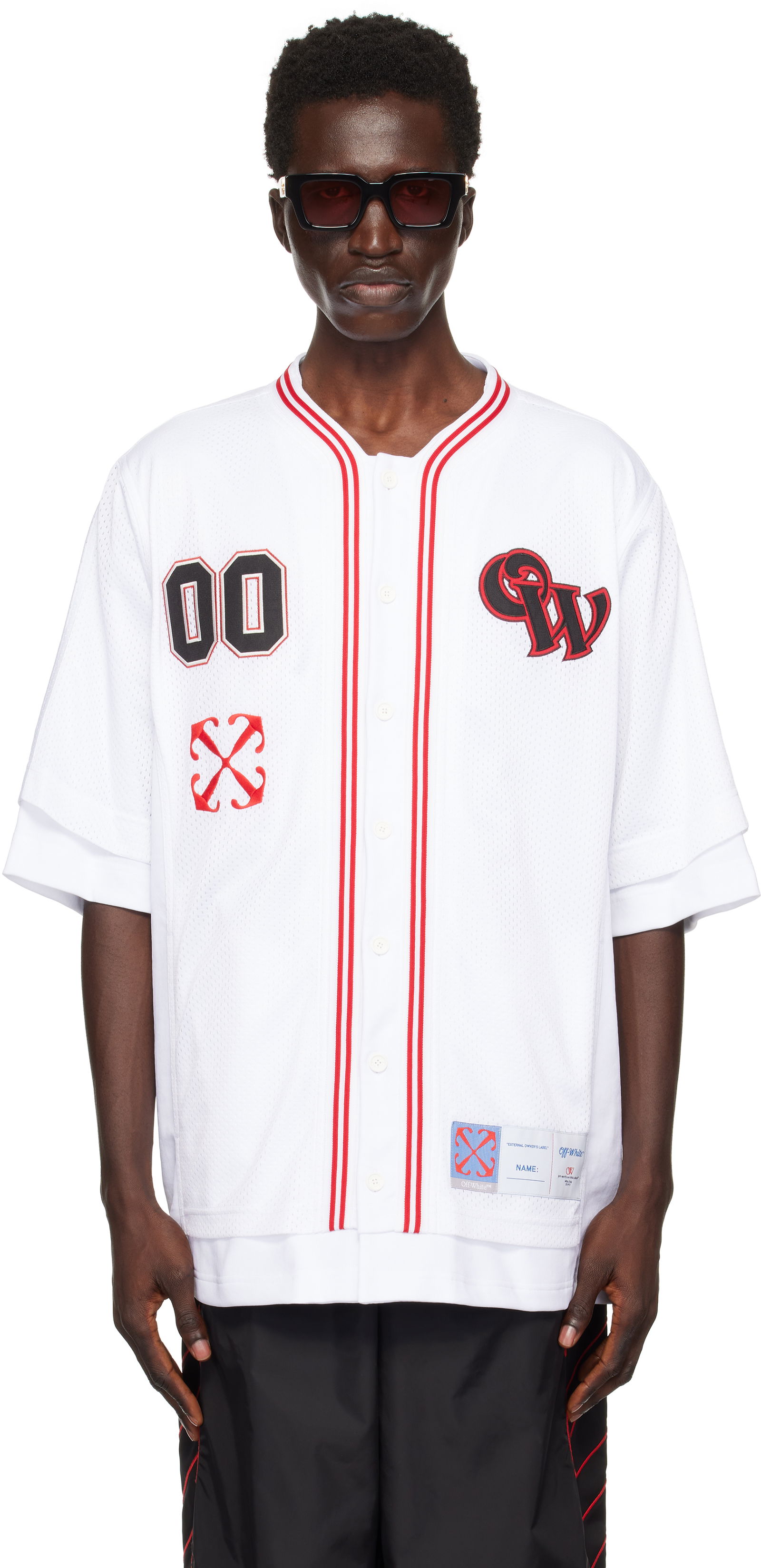 Gothic Logo Hybr Baseball Shirt