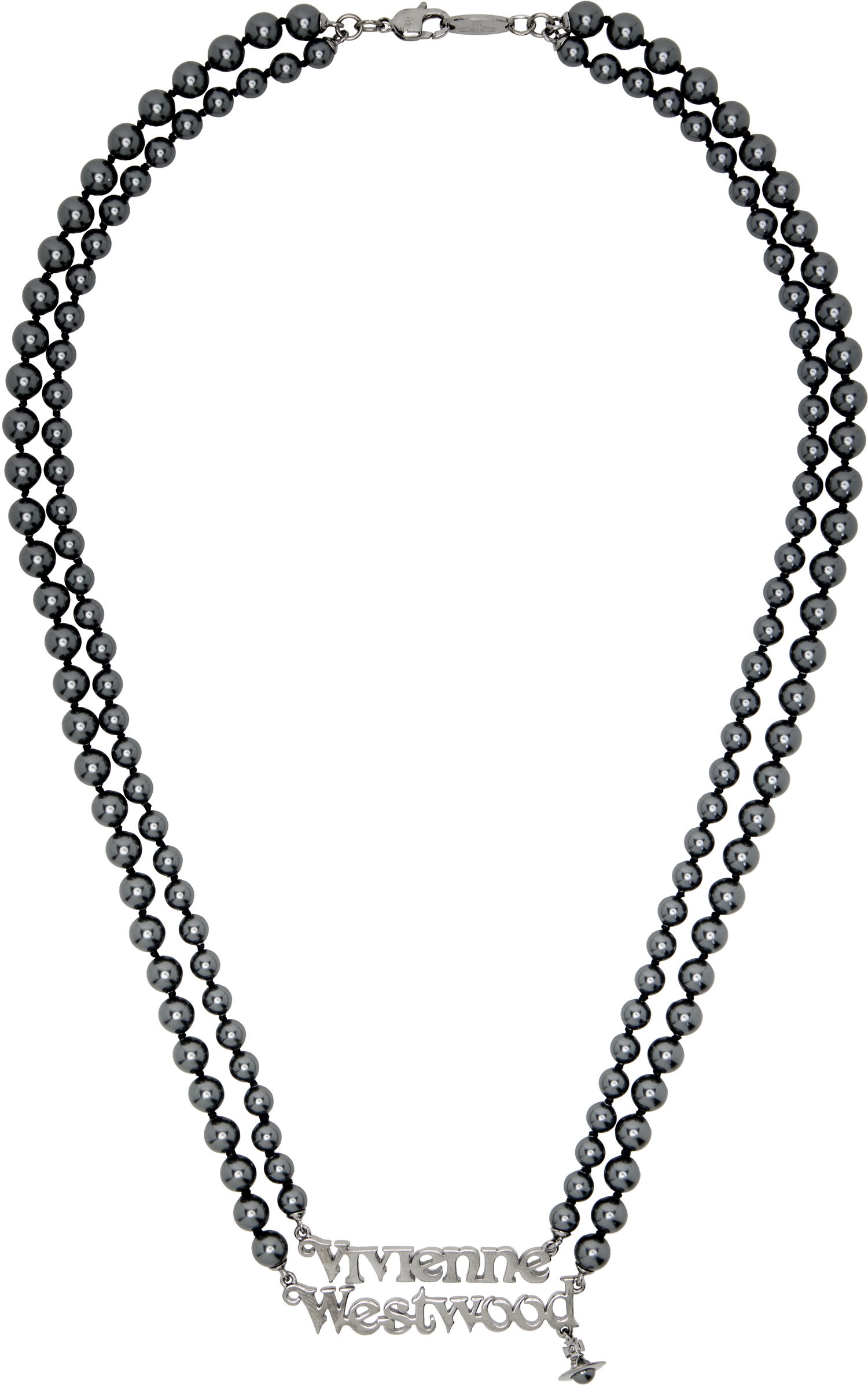 Náhrdelník Vivienne Westwood Vivienne Westwood Emilio Double Strand Beaded Necklace Šedá | 6301014C-02S411-, 0