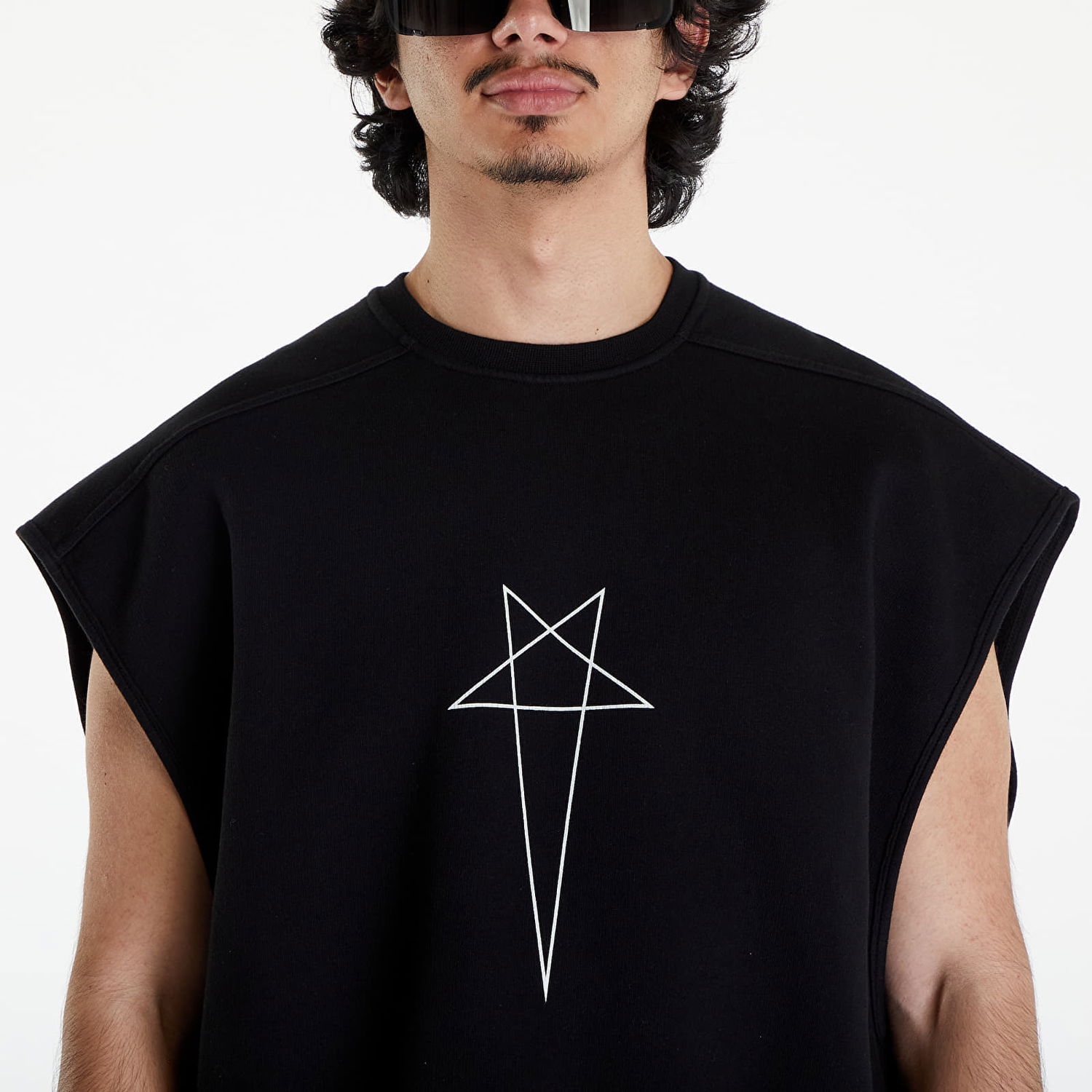 Vesta Rick Owens DRKSHDW Jumbo Tatlin Sweat Vest Black/ Milk Čierna | DU01D1160 FEP3 0911, 1