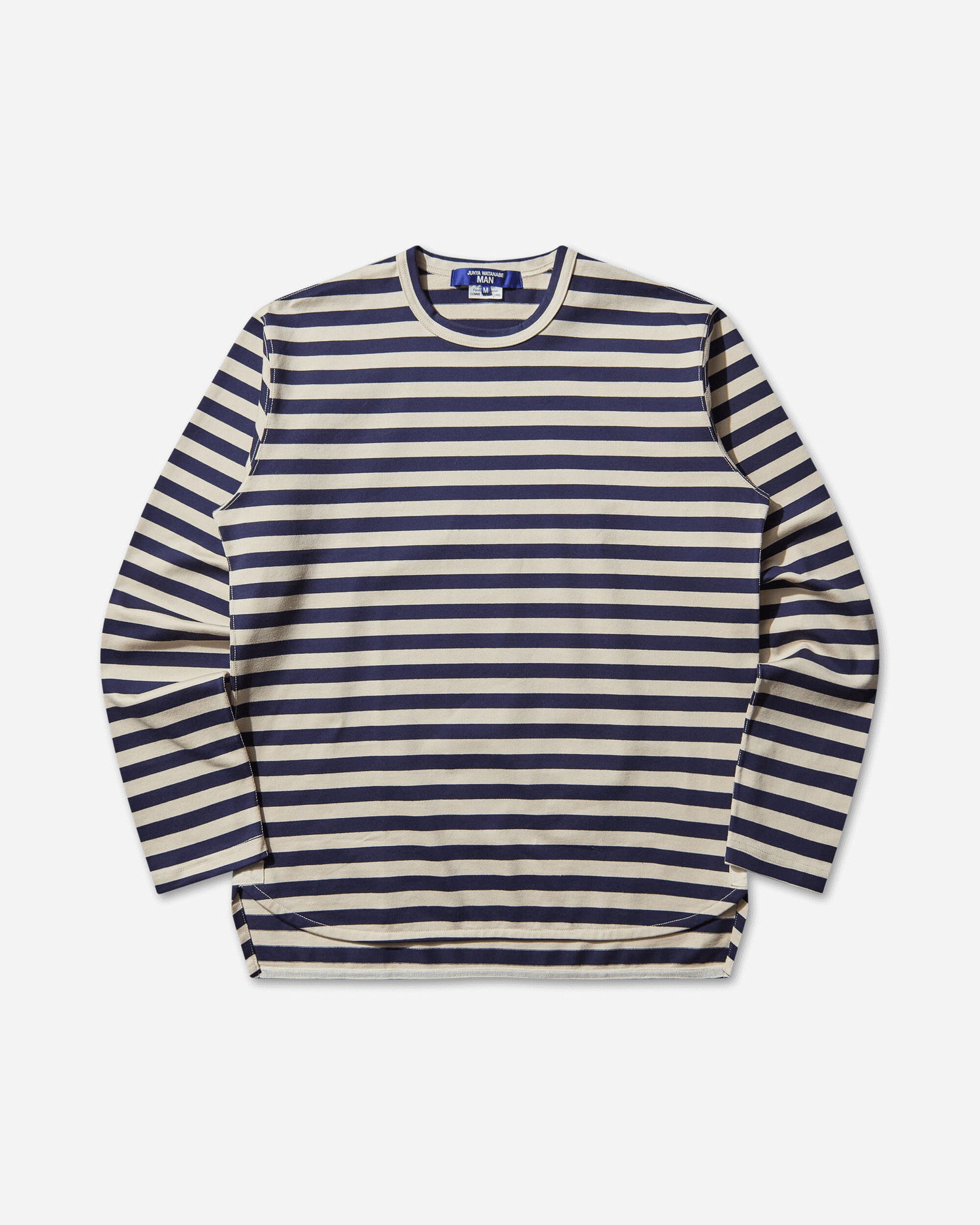 Tričko Junya Watanabe Striped Longsleeve T-Shirt Navy | WP-T004-W25 1, 1