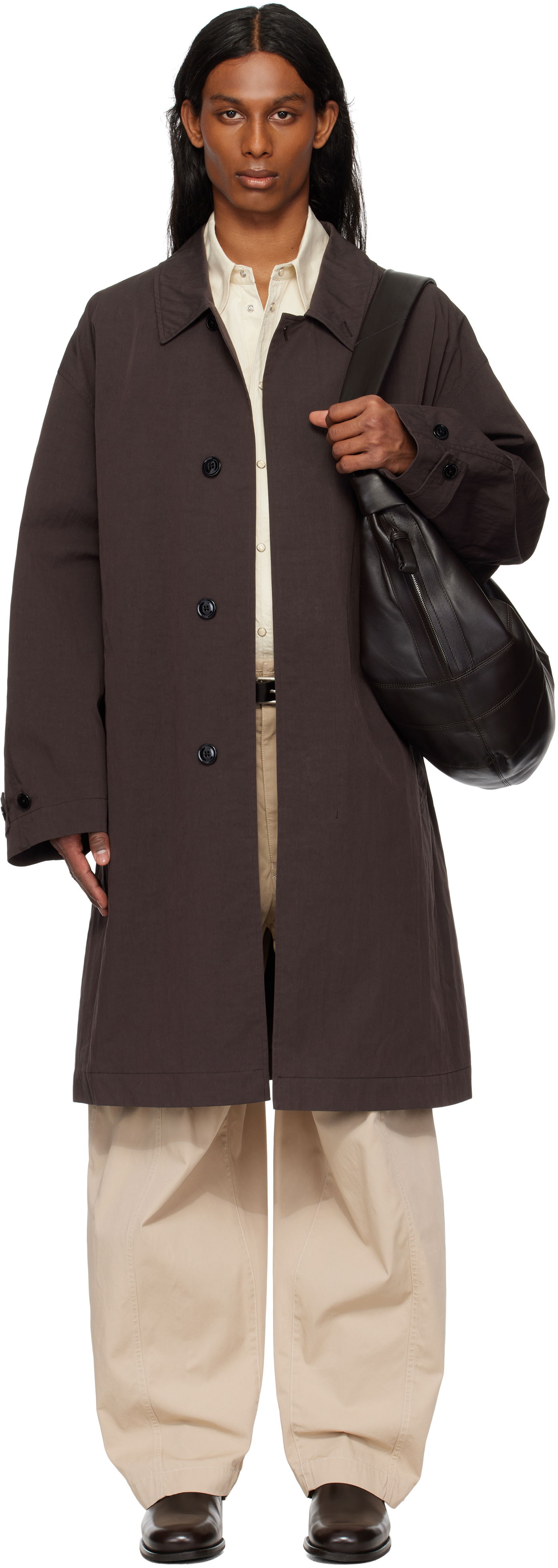 Trenčkot LEMAIRE Lemaire Car Coat Hnedá | CO1105 LF1228, 0