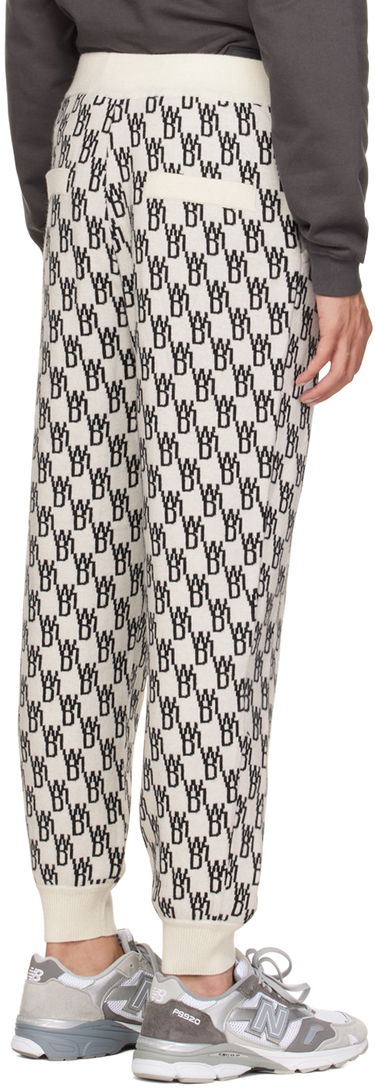 Tepláky We11done Patterned Tapered Lounge Pants Biela | WD-KP9-20-102-U-IV, 2