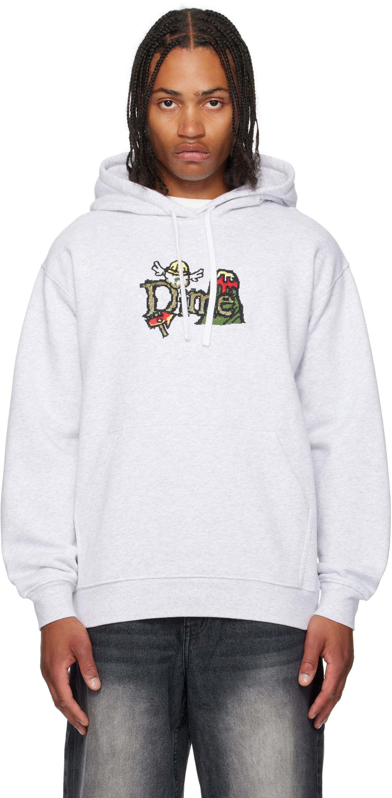 Mikina Dime Dime Classic Fuzzy Hoodie Šedá | DIMESU2545ASH, 0