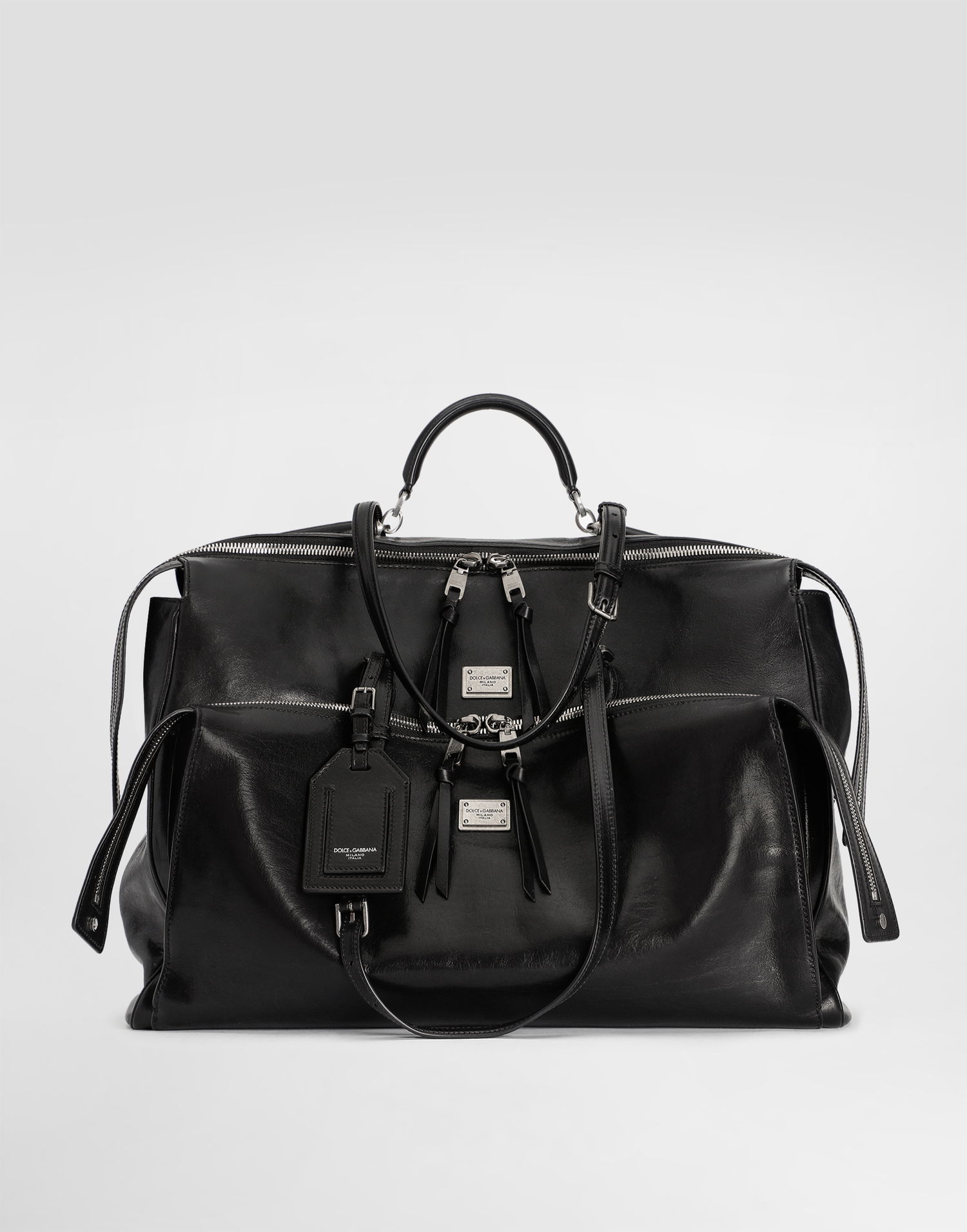 Cestovná taška Dolce & Gabbana Dolce & Gabbana Vittoria Calfskin Travel Bag Čierna | BM2581AH85080999, 1