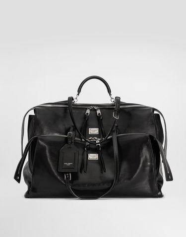 Cestovná taška Dolce & Gabbana Dolce & Gabbana Vittoria Calfskin Travel Bag Čierna | BM2581AH85080999, 1