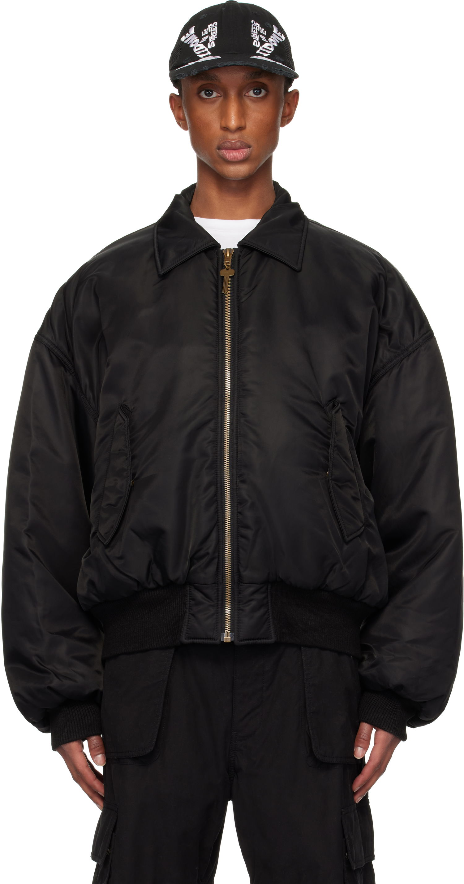 Bomber bunda We11done Collar Bomber Jacket Čierna | WD-JP3-24-023-U-BK, 0
