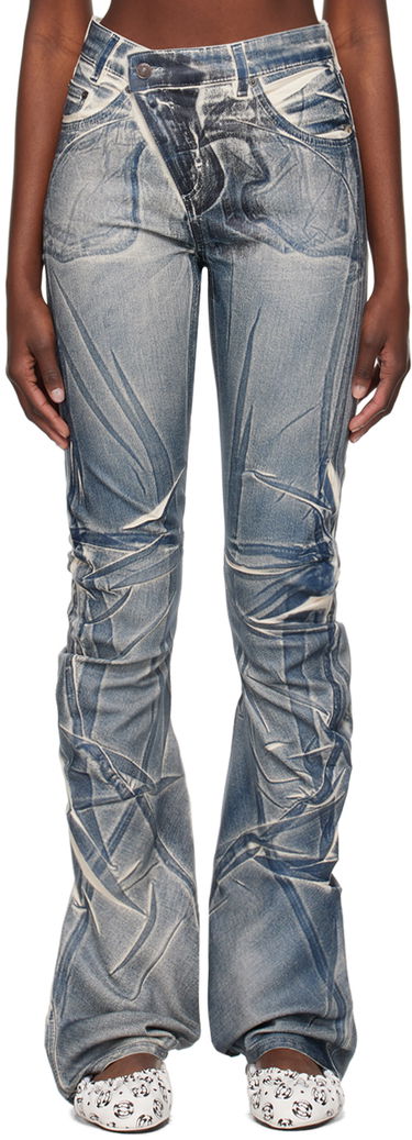 Džínsy Ottolinger Ottolinger Exclusive Printed Jeans Modrá | 1701707, 0
