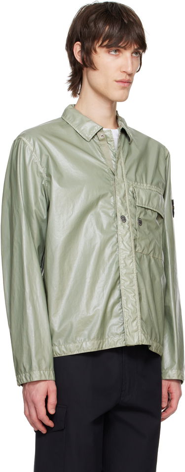 Košeľa Stone Island Stone Island Mussola Gommata-TC Overshirt Zelené | K1S15 1200001 S0022, 1