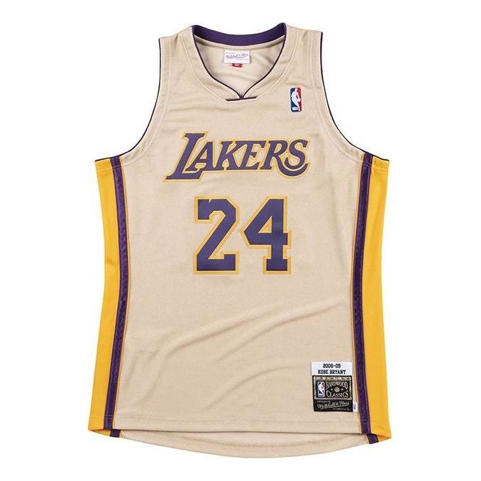 Dres Mitchell & Ness Mitchell & Ness Los Angeles Lakers Kobe Bryant Premium Jersey Béžová | NNBJBW18052-LALGOLD08KBR