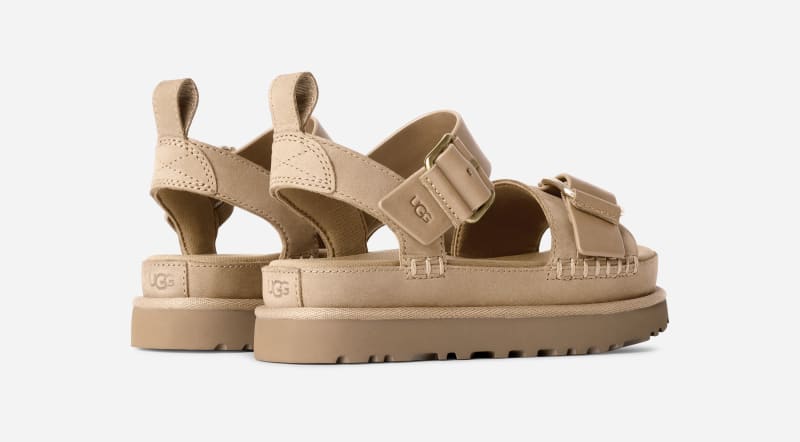 Tenisky a topánky UGG Goldenstar Villa Leather Platform Buckle Sandals Béžová | 1167392-MDSD, 1