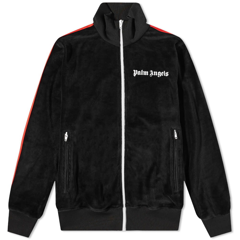 Bomber bunda Palm Angels Palm Angels Chenille Track Jacket Čierna | PMBD001F21FAB0081001, 0