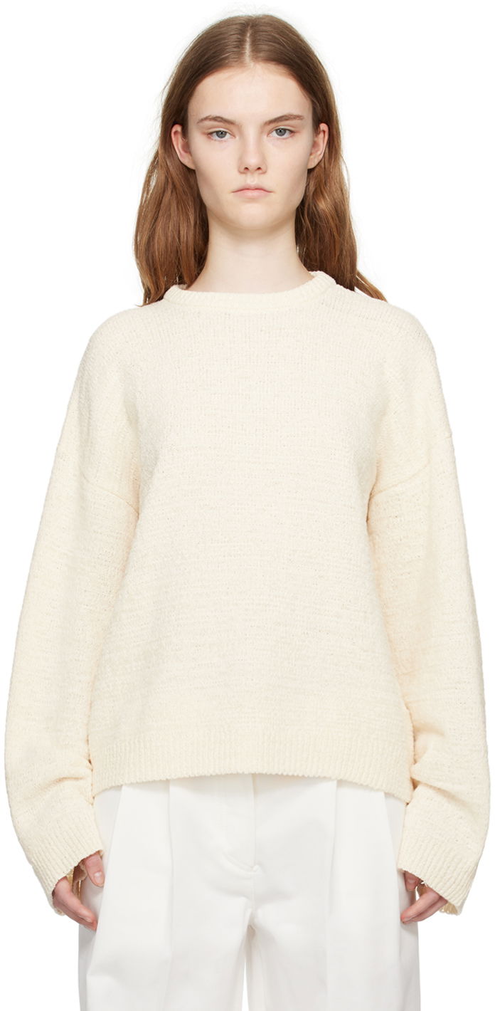 Sveter TOTEME Crewneck Relaxed-Fit Sweater Béžová | 242-WRT2286-YA0039, 0