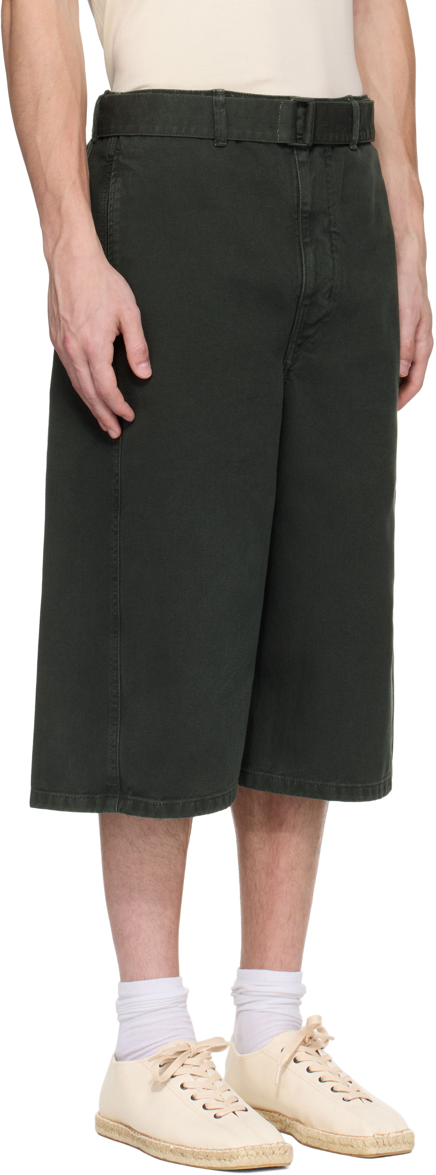 Šortky LEMAIRE Lemaire Twisted Denim Shorts Zelené | PA1107 LD1039, 1