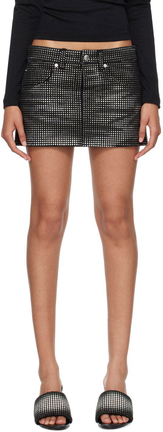 Sukňa Alexander Wang Crystal Mini Skirt Čierna | 1WC3245377, 0