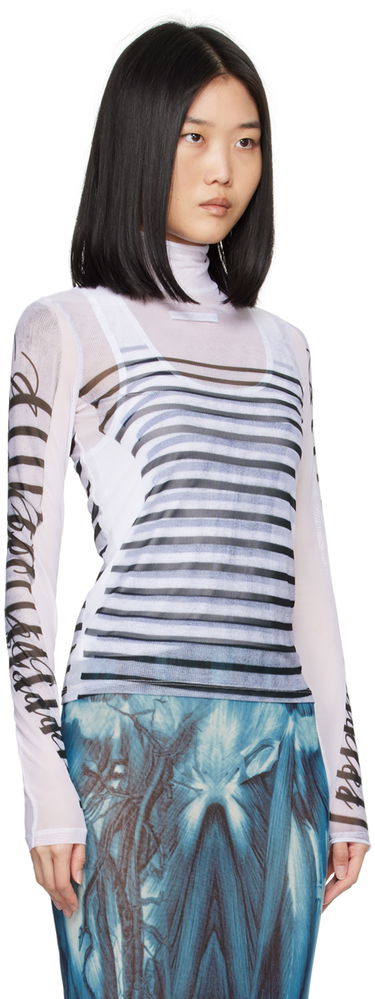 Tričko Jean Paul Gaultier Jean Paul Gaultier Striped Turtleneck Top Biela | 24/30-F-TO198-J559-015900, 1