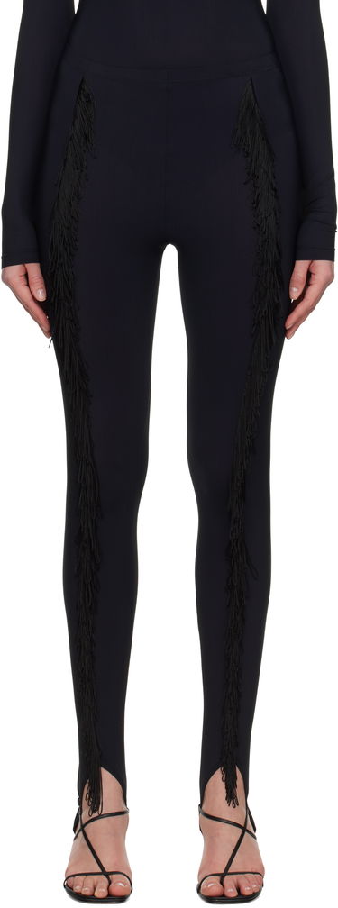 Legíny Maison Margiela MM6 Maison Margiela Fringe Stirrup Leggings Čierna | S52KA0525 S20518, 0
