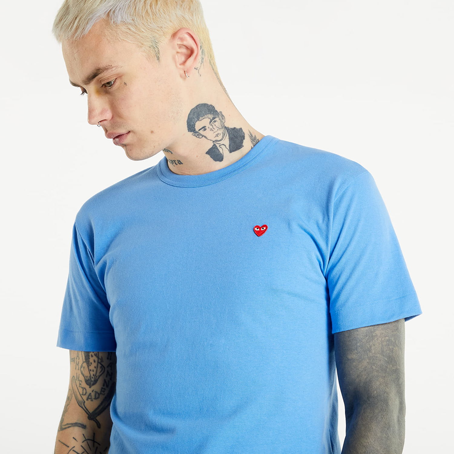 Tričko Comme des Garçons PLAY Heart Logo Tee Modrá | AZT314 blue, 1