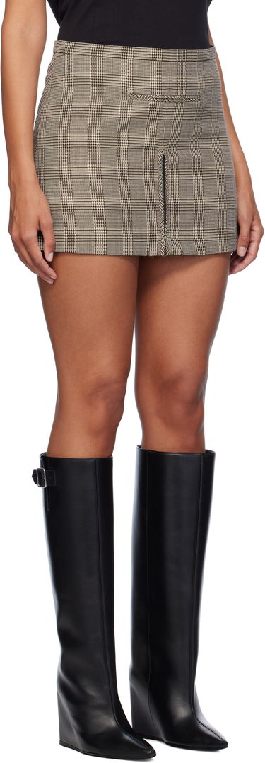 Sukňa Courrèges Tailored Prince Of Wales Miniskirt Hnedá | 324CJU180PL0166, 3