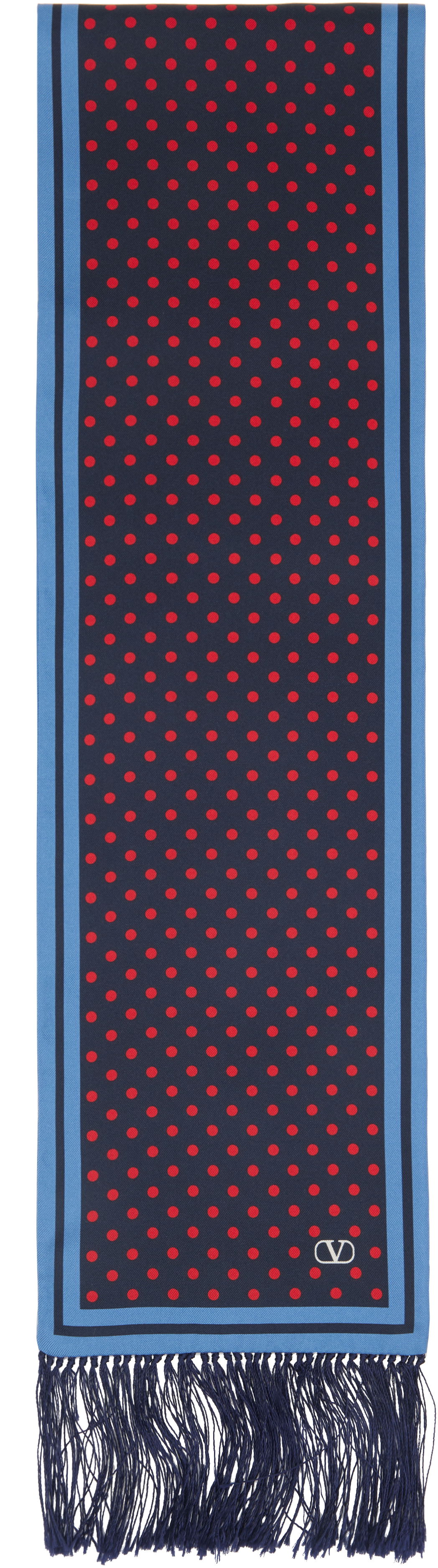 Šál Valentino Valentino Polka Dot Silk Bandeau Scarf Navy | 6Y0E600AUEZAFZ, 0