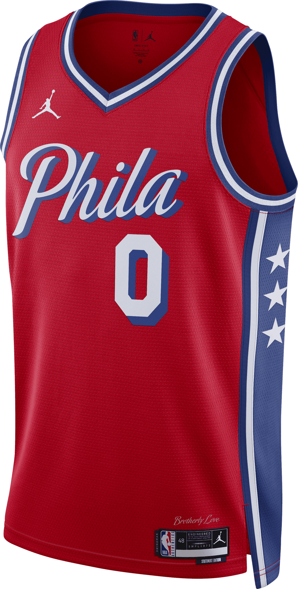 Dres Jordan NBA Philadelphia 76ers Statement Edition Swingman Jersey Červená | do9539-662, 0