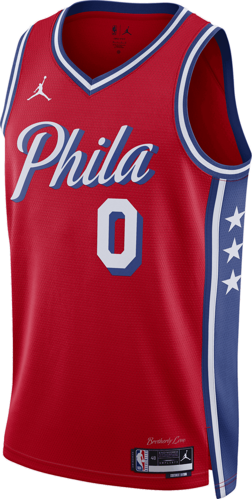 Dres Jordan NBA Philadelphia 76ers Statement Edition Swingman Jersey Červená | do9539-662
