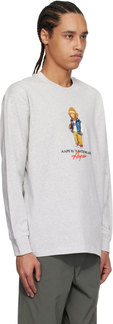 Tričko AAPE by A Bathing Ape AAPE by A Bathing Ape 'AAPE Theme AAPER' Long Sleeve T-Shirt Šedá | AAPLTM1610XXNWH2, 1