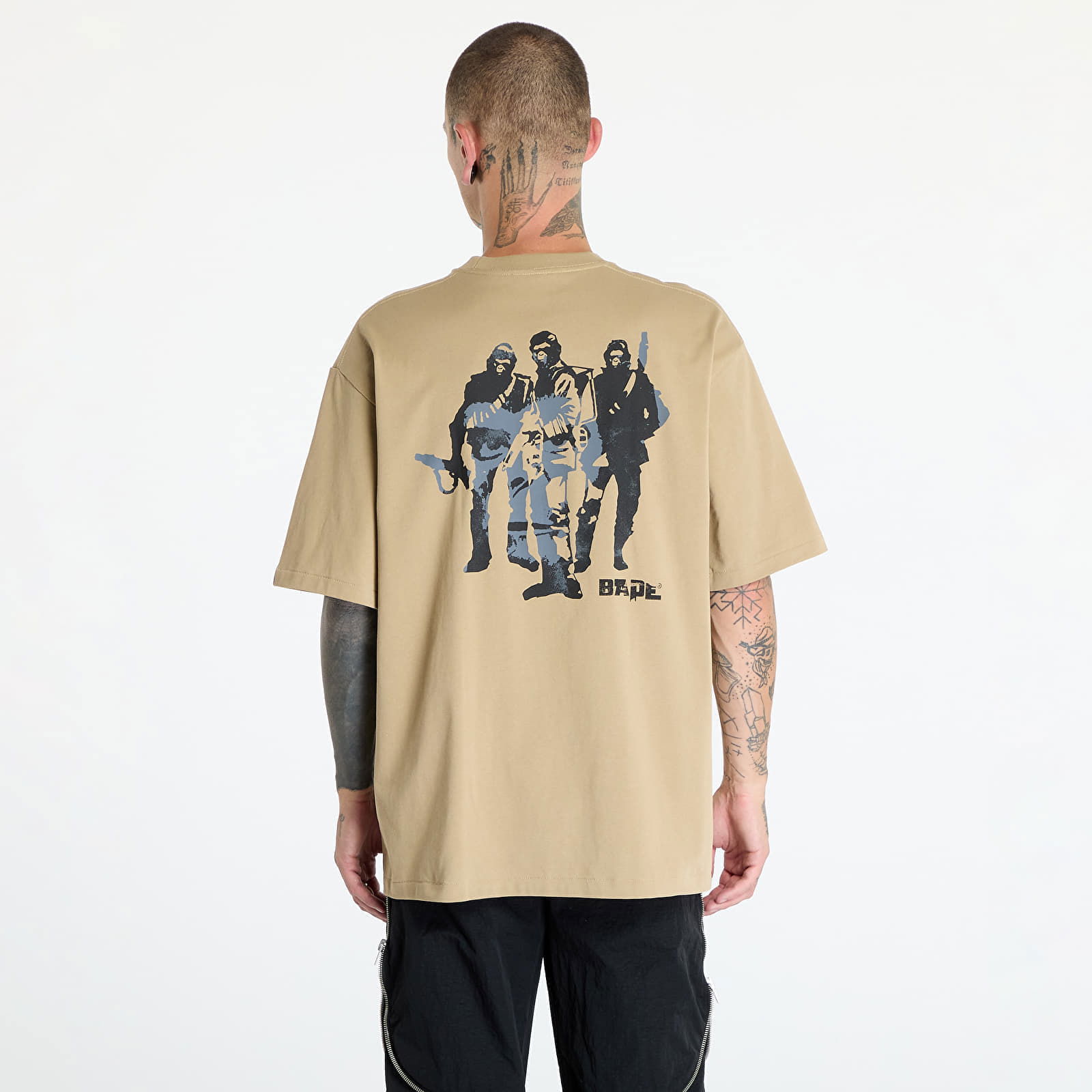 A BATHING APE Bape Army Relaxed Fit Tee Beige