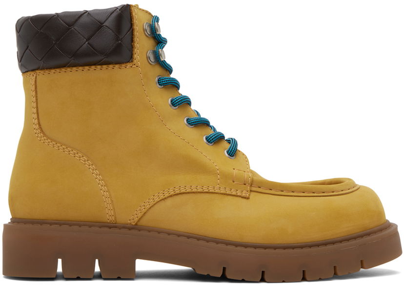 Tenisky a topánky Bottega Veneta Haddock Lace-Up Ankle Boots Žltá | 763713V3H61