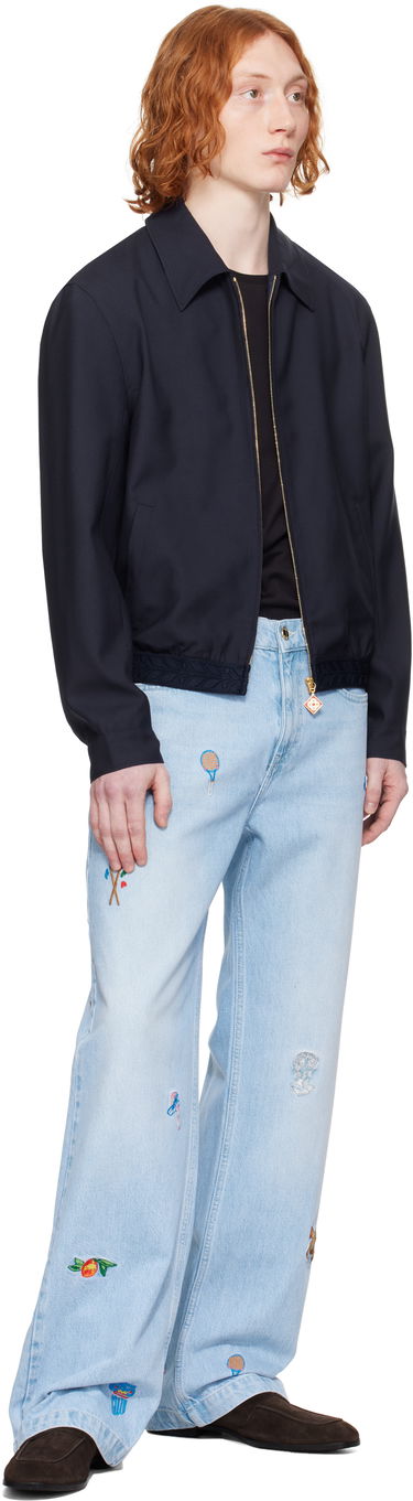Džínsy Casablanca Casablanca Embroidered Motif Jeans Modrá | MPS25-TR-230-01, 3