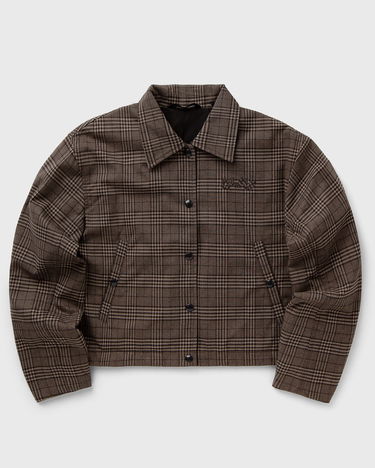 Košeľa ØLÅF Check Cropped Windbreaker Jacket Hnedá | W180503-GREY-CHECK, 0