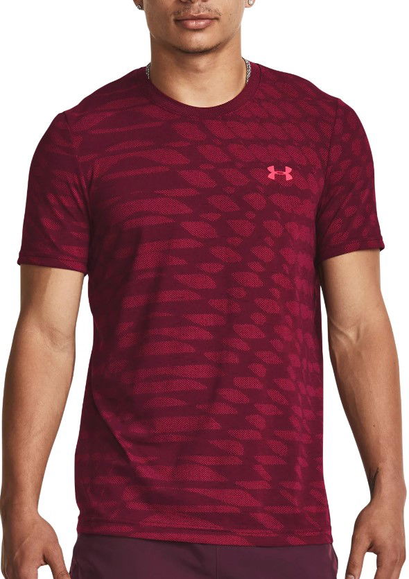 Tričko Under Armour HeatGear Seamless Ripple Tee Vínová | 1379281-600, 0