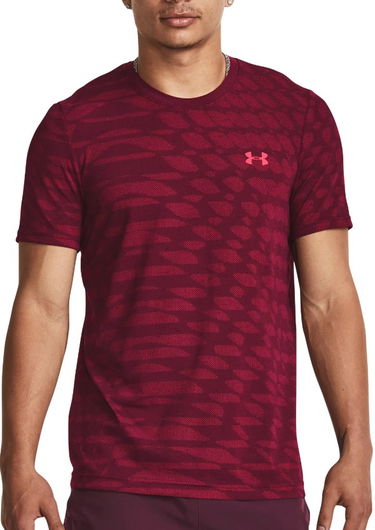 Tričko Under Armour HeatGear Seamless Ripple Tee Vínová | 1379281-600, 0
