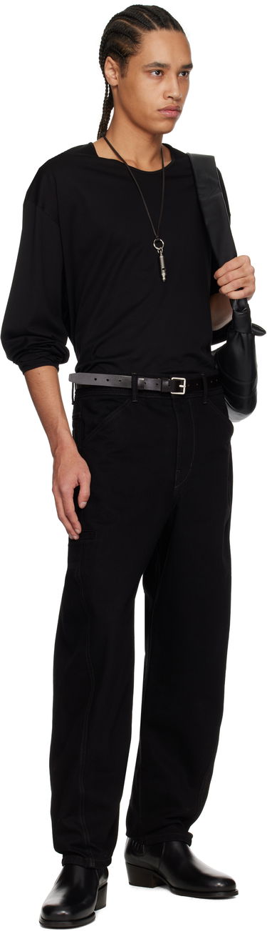 Tričko LEMAIRE Lemaire Relaxed Long Sleeve T-Shirt Čierna | TO1375 LJ1018, 4