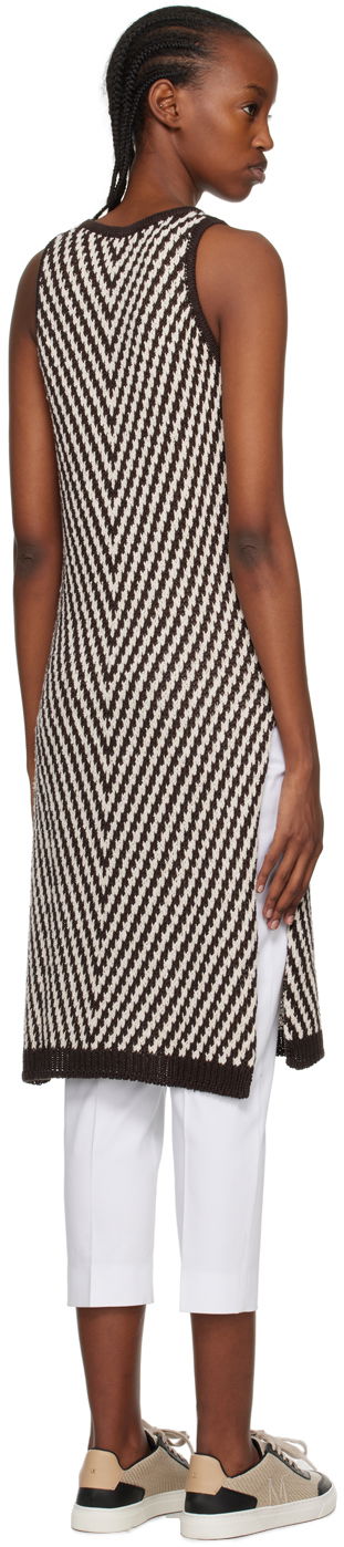 Sveter Max Mara Max Mara Chevron Knit Midi Dress Hnedá | 2313611432600 MM12158, 2