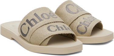 Starostlivosť o obuv CHLOÉ Chloé Woody Logo Slides Béžová | CHC25S188QT, 3