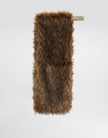 Rukavice Dolce & Gabbana Dolce & Gabbana Faux Fur Muff Hnedá | FP572AFUSVXS8230, 2