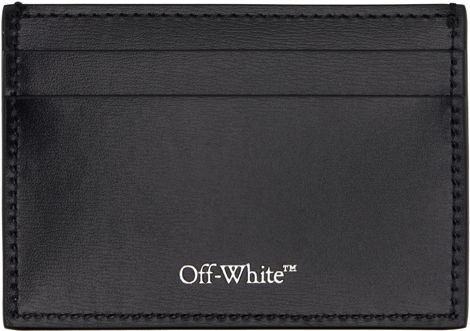 Peňaženka Off-White Off-White Jitney Quote Leather Card Holder Čierna | OWND027C99LEA0021001, 1