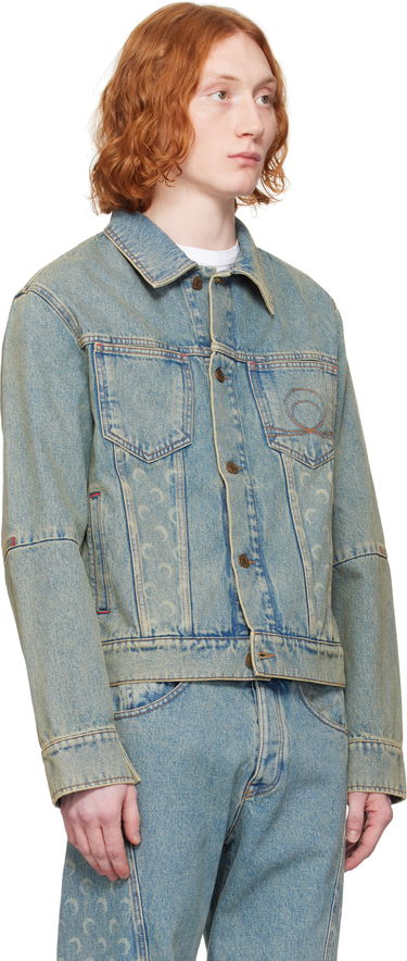 Bunda Marine Serre Marine Serre Moon Laser Denim Trucker Jacket Modrá | MJA063A CDEN0003, 1