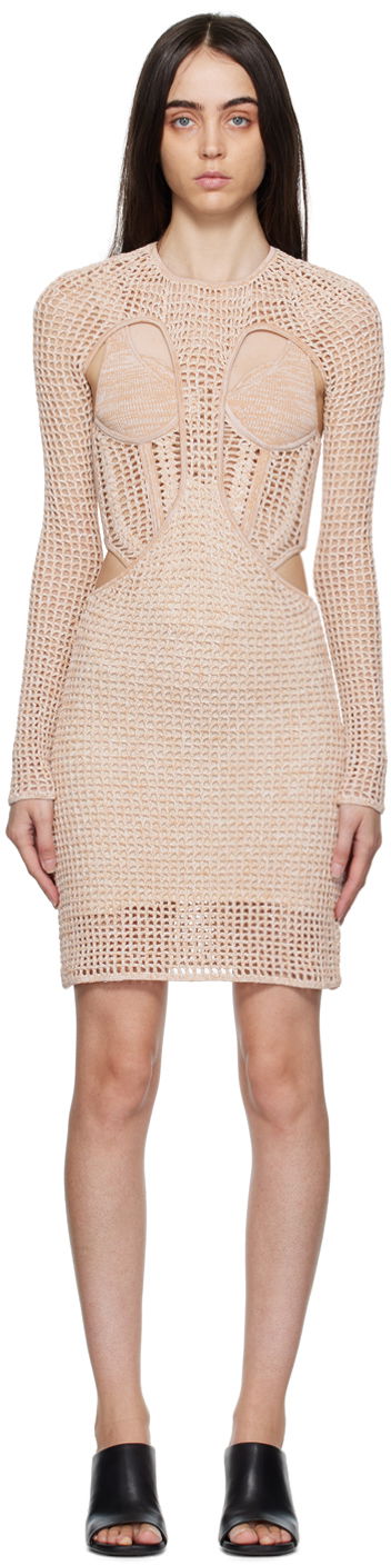 Šaty Dion Lee Dion Lee Stirrup Knit Mini Dress Béžová | A7644F22, 0