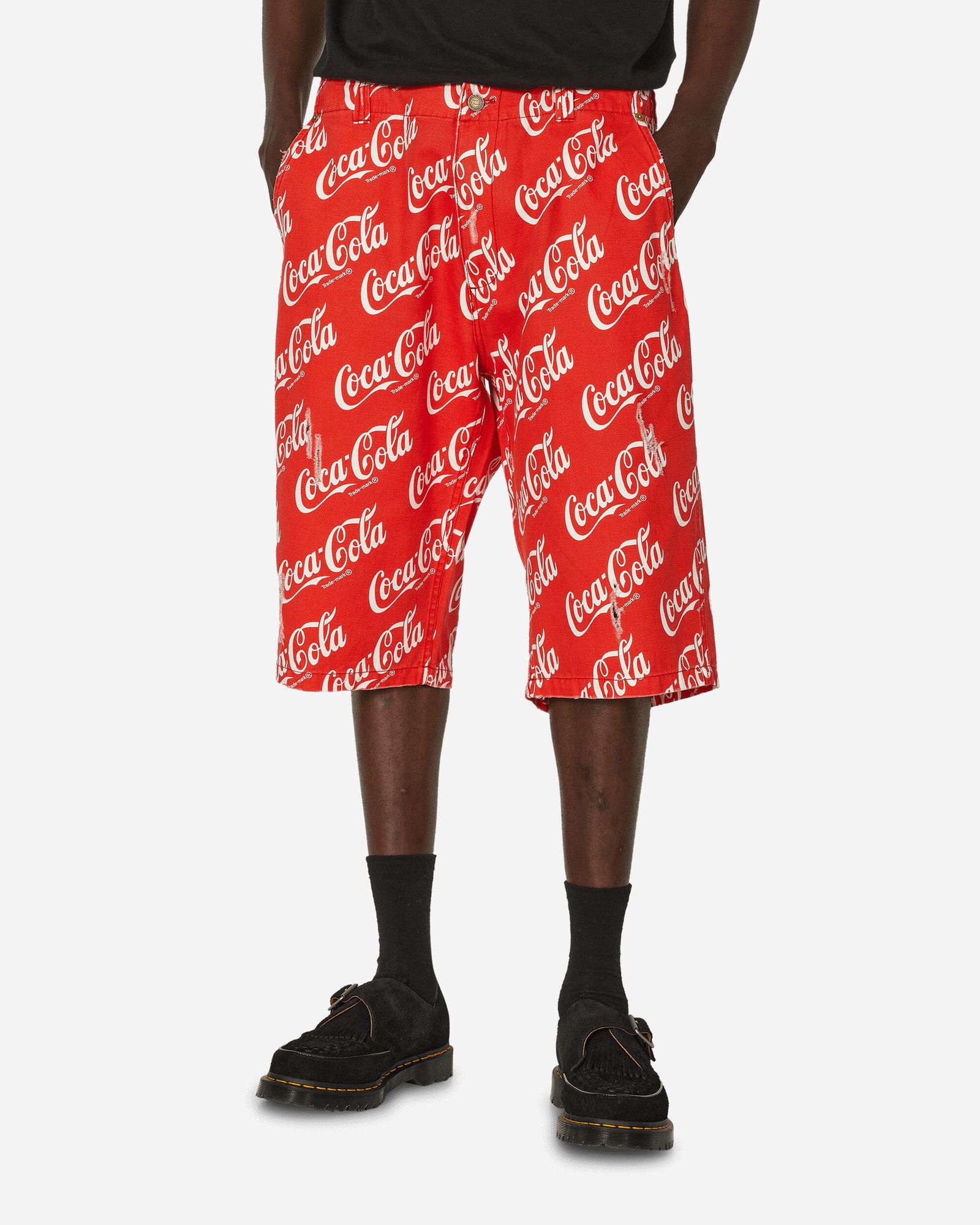 Printed Canvas Shorts