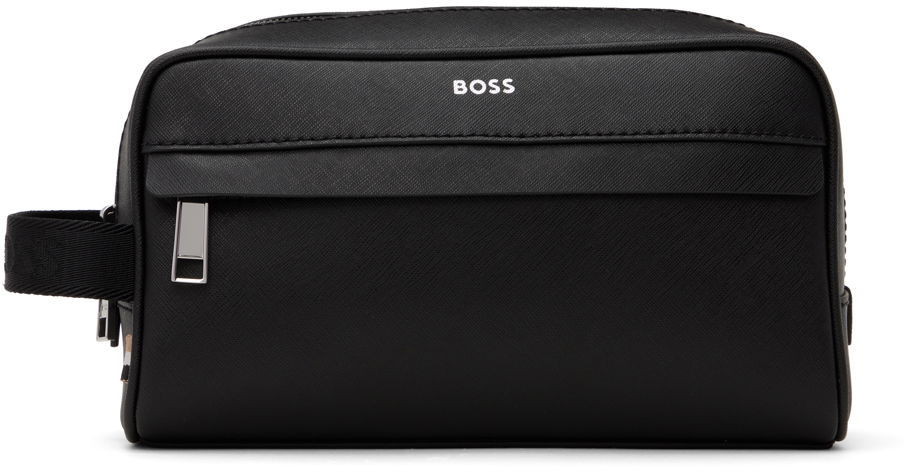 Cestovná taška BOSS Washbag With Logo Patch Čierna | 50512026, 0