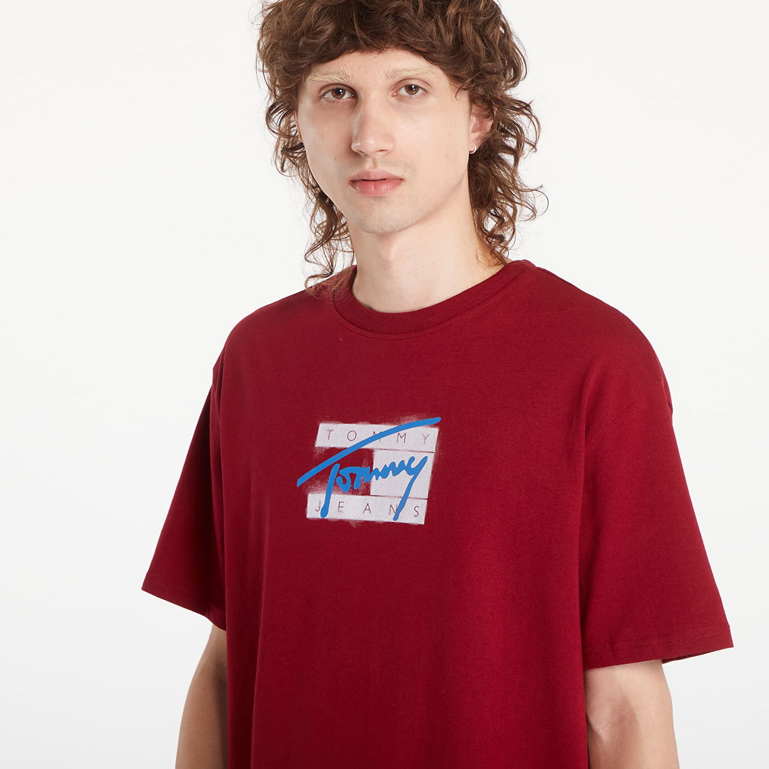 Tričko Tommy Hilfiger Regular Street Flag Tee Red Carpet Červená | DM0DM18528 XKG, 1