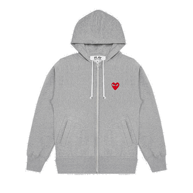 Mikina Comme des Garçons Play Multi Heart Zip Up Hoodie Šedá | AZ T250 051 1, 0