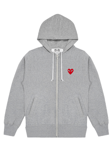 Mikina Comme des Garçons Play Multi Heart Zip Up Hoodie Šedá | AZ T250 051 1