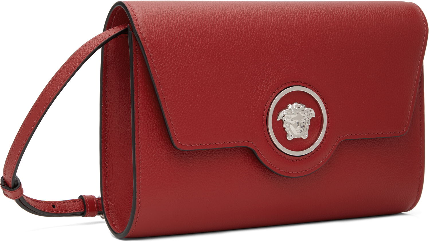 Taška cez rameno Versace Mini Calf Leather Shoulder Bag Vínová | 1000814_1A10526_1RB3P, 1