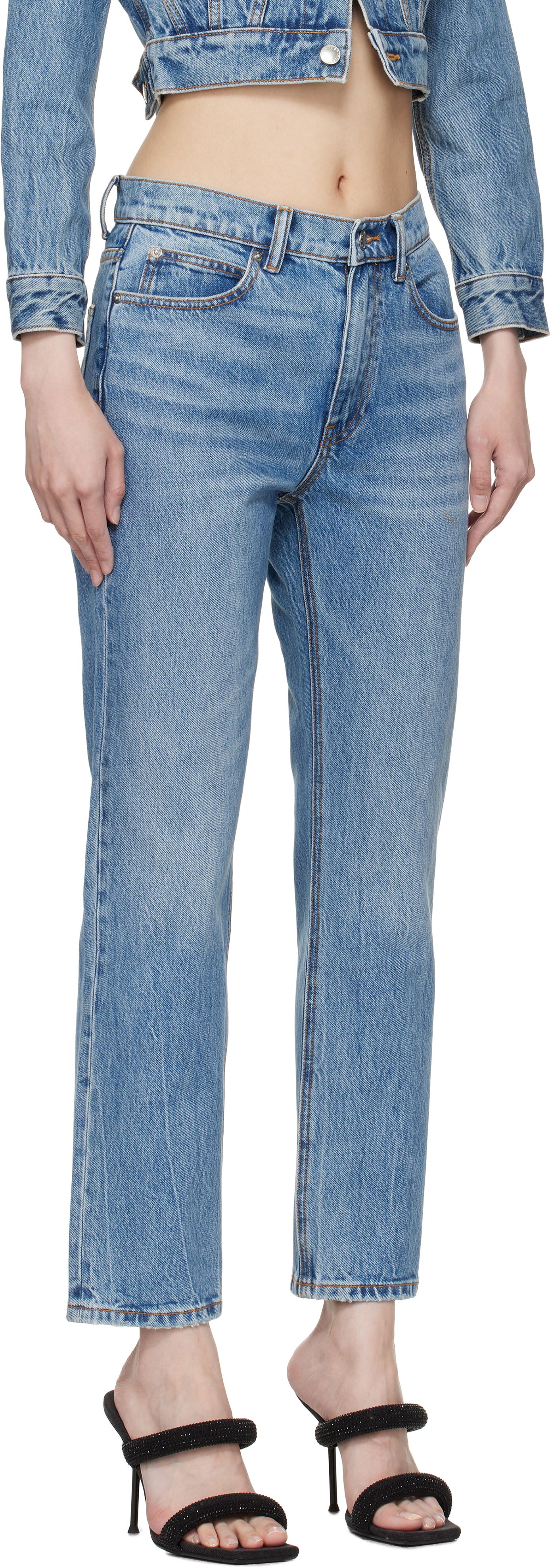 Džínsy Alexander Wang Alexander Wang OG High-Rise Stovepipe Jeans Modrá | 4DC1254606, 1