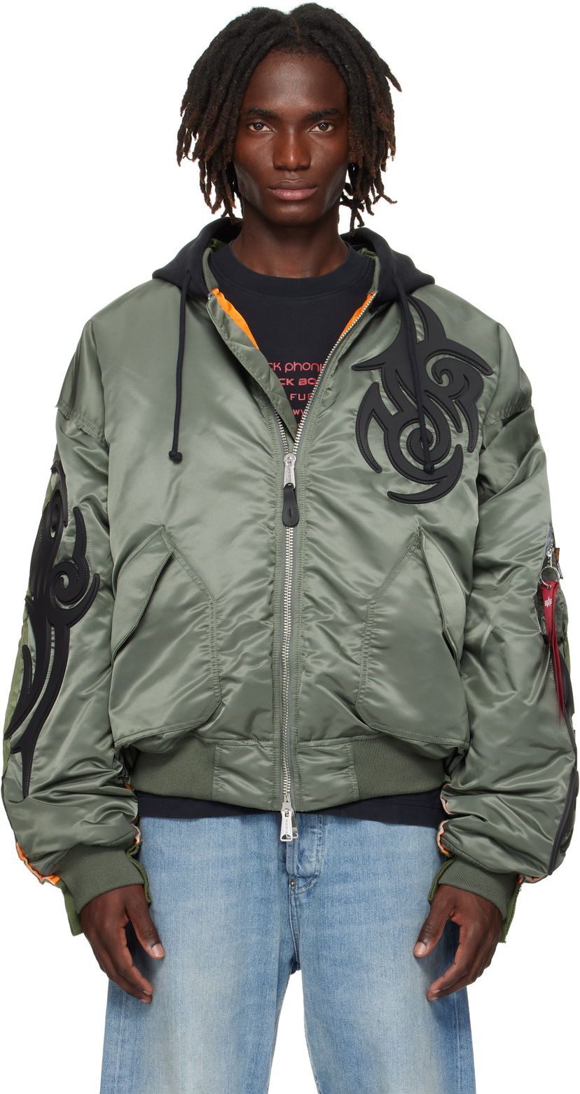 Bomber bunda VETEMENTS VETEMENTS x Alpha Industries Reworked Bomber Jacket Zelené | UH76BO890GG