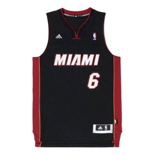 Dres adidas Originals LeBron James Miami Heat No. 6 Basketball Vest Čierna | L76194, 0