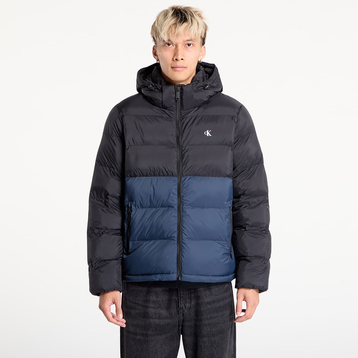 Prešívaná bunda CALVIN KLEIN Calvin Klein Jeans Ls Nylon Color Block Jacket Navy | LV04RD527G UB1, 0